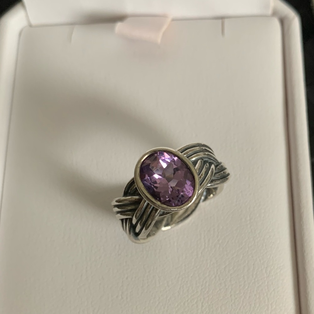 Pandora amethyst purple ring - retired and rare